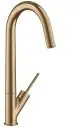 AXOR-HG-AXOR-Starck-Einhebel-Kuechenmischer-300-mit-Schwenkauslauf-Brushed-Bronze-10822140 gallery number 1